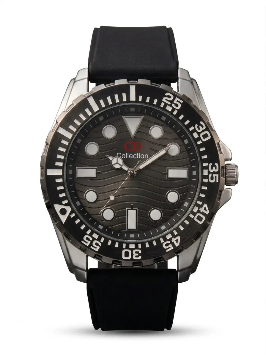 MKWISEHUB Men's Luxury Sports Watch | Stainless Steel & Silicone Strap - MKWISEHUB